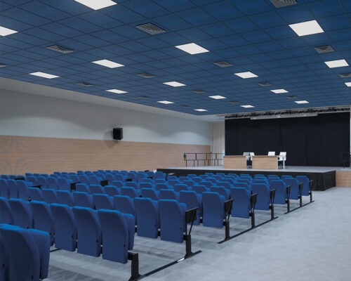 Sound absorbing plasterboard panels for ceiling